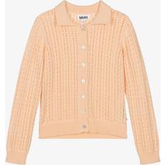 Orange Cardigans Children's Clothing Molo Girls Pastel Orange Cotton Knit Cardigan - 5-6 year
