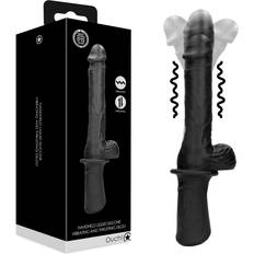 Sexlegetøj Ouch! Hand Held Liquid Silicone Vibrating Thrusting Sex Machine Black