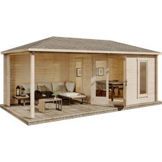 Alpholz Naturel 28 mm Épaisseur de paroi 608 x 312 cm (Surface du bâtiment )