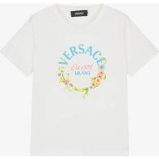 Versace Junior Girls Cotton Floral T-Shirt - White