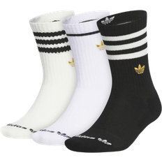 adidas Originals Originals Stripe Crew Socks Adult Black/Off White/Gold Metallic