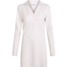 Calvin Klein Beige Kjoler Calvin Klein Relaxed Cotton Piqué Polo Dress - Beige
