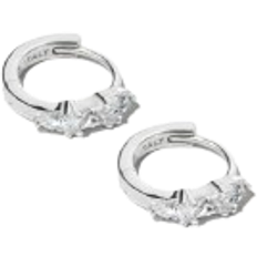 Ani Jewels Drip Drop Huggie Hoops Silver