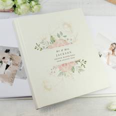 White Photo Albums Personalised Memento Company Personalised Floral Traditional Photo Album White