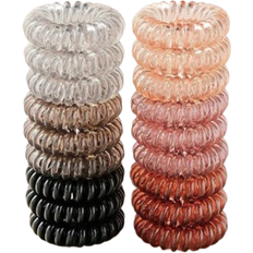 Shein 18pcs Women Solid Coil Wire Hair Tie For Daily Life