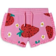 Stella McCartney Girls' Strawberries Flowers Frill Trim Sweat Shorts - Pink