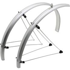 StrongLight Pair of City-VTC Mudguards with Classic Stainless Steel Fixing Road 28'' Argenté