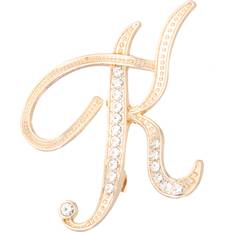 Gold Brooches Uxcell Letter K Rhinestone Brooch Pin Gold Tone