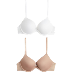 Super push up bh H&M Ladies White 2-pack microfibre super push-up bras