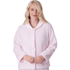 Camille Outerwear Camille Button Front Bed Jacket - Pink
