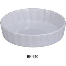 White Pie Dishes Yanco Porcelain Quiche Super White 9.75 x 1.25 in Pack of 12 Pie Dish