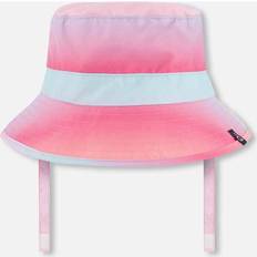 Bucket Hats Children's Clothing Deux par Deux Printed Beach Sun Hat - Pink/Orange/Turquoise