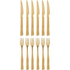 Bloomingville Ollin Köttbestick Guld 12 Delar Bestickset 2st