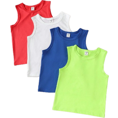 Shein Young Boy pcs Round Neck Solid Color Casual Vest Set