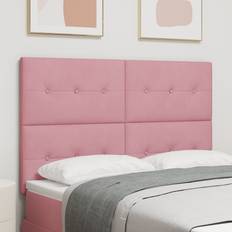 vidaXL Knappad Rosa 140 cm Sänggavel