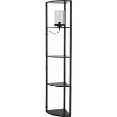 Glass Floor Lamps Dunelm Keates Corner Shelved Black Floor Lamp 159cm