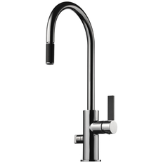 Tapwell Utdragbar pip Blandare Tapwell Köksblandare Arman ARM885 Krom/Svart Svart, Krom