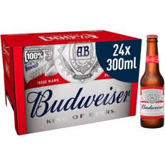 Budweiser Lager Beer Bottles 24 x 300ml