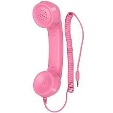 Landline Phones Uxcell 3.5mm Retro Telephone Handset Receiver Smooth Pink