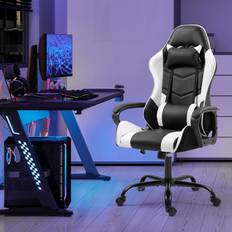 Ebern Designs Ergonomic Video Game Chair with Massage Lumbar Support