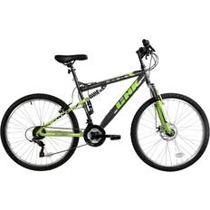 Link 26 Inch Graphite and Lime DS Full Suspension Mountain Bike 73 x 20 x 134 cm
