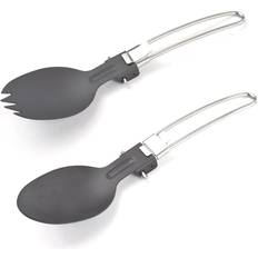 Camping & Friluftsliv Tomtop Jms Aluminum Foldable Spoon and Spork Folding Camping Utensils Set