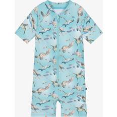 UV-Anzüge Molo Boys Turtles Sun Suit - Turquoise Blue