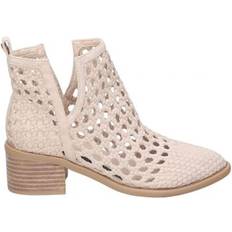 Leather Ankle Boots None Casual - Beige