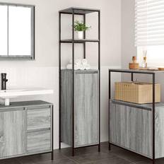 vidaXL Bathroom Cabinet with Shelves Grey Sonoma 36 x 35 x 165 cm