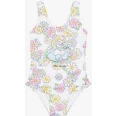 Monnalisa Girls Disney Floral Swimsuit - White
