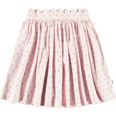 Molo Girls Dot Cotton Skirt - Pink/Black