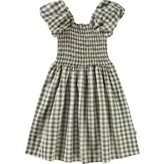 Gråa Klänningar Barnkläder Molo Cherisla Short-Sleeved Dress Sun Check - Gul