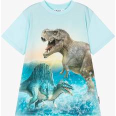 Molo T-shirts Molo Roxo Short Sleeve T-Shirt Dino Splash - Blå