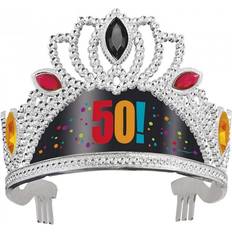 Crowns & Tiaras Unique Unique Cheer 50th Birthday Tiara One Size Black