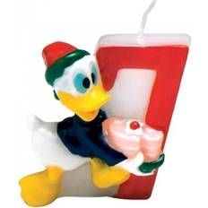 Text & Letters Cake Candles Disney Number 7 Donald Duck Birthday Candle One Size Noir