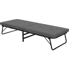 Betten & Matratzen Homcom Klappbett 70 x 190 cm mit 7cm Schaumstoff Matratze - Grau Betten-Sets
