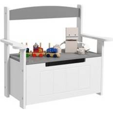 2 in 1 Toy Box for Kids with Safety Lid