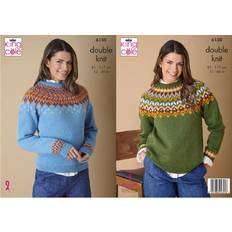 Patrones de Bordado King Cole Double Knit Sweaters 6150