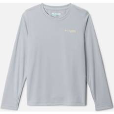 Sportswear Garment Shirts Columbia Boys' PFG Terminal Tackle Fish Flag Long Sleeve Shirt - Grey