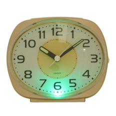 WIDDOP and Co Alarm Clock Rose Gold Oval Face Metallic Effect White Dual Light Black Hands