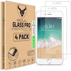 Isoul Screen Protector 4x for iPhone 8 7 6s 6 4.7-Inch Tempered Glass Film