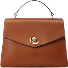 Lauren Ralph Lauren Leather Medium Farrah Satchel - Tan