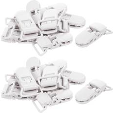 White Pacifier Holders Tlily 20 Pcs Baby Kids T-Shape Plastic Clips