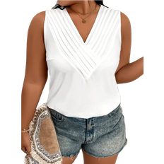 Shein Plus Women Fashion Solid Simple Summer Tank Top