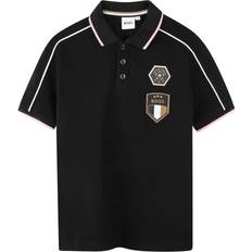 Rosa Pikétröjor Barnkläder BOSS Kids' Polo Shirt In Cotton Piqué - Svart/Rosa