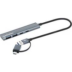 Manhattan 4-Port USB 3.0 Type-C Type-A Combo Hub 2x2
