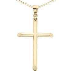 Gem & Harmony 14k Yellow Gold Cross Pendant Necklace With Chain