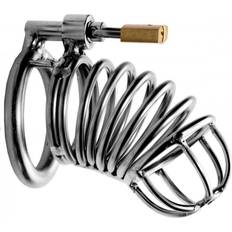 Master Series Sex Toys Master Series Master Series Bastille Penile Confinement Cage Silver