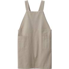 Aprons Muji Muji Cotton Plain Weave Work Apron - Dark Beige