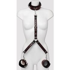 Heart Collar to Wrist Restraints Black